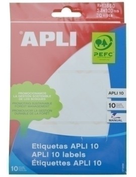 ETIQUETAS BOLSA APLI 01660...