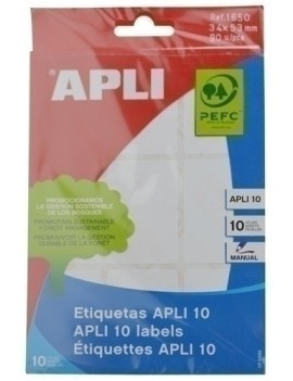 ETIQUETAS BOLSA APLI 01650...