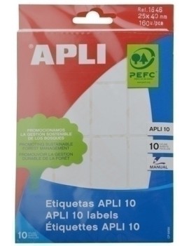 ETIQUETAS BOLSA APLI 01646...