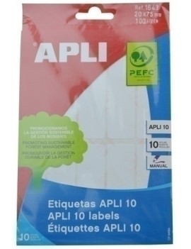 ETIQUETAS BOLSA APLI 01643...