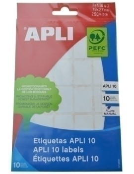 ETIQUETAS BOLSA APLI 01640...