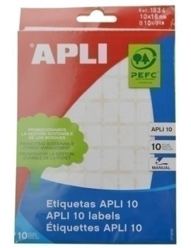 ETIQUETAS BOLSA APLI 01634...