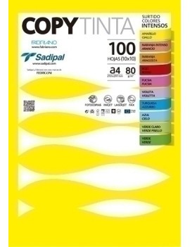 PAPEL COLOR A4 CT. 80g 100h...