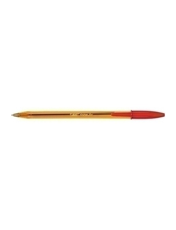 BOLIGRAFO BIC NARANJA FINE ROJO