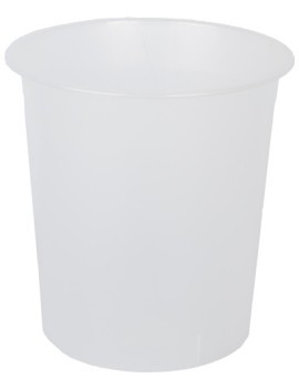 PAPELERA PLASTICO CERRADA TRASL.CRISTAL