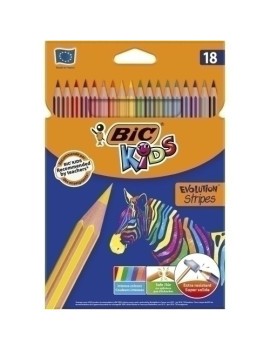 LAPICES COLOR BIC EVOL.STRIPES