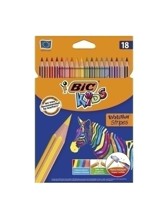 LAPICES COLOR BIC EVOL.STRIPES